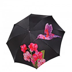 Doppler Elegance Boheme Paradiso luksusowy parasol damski z nadrukiem kolibra