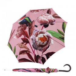 Doppler Elegance Boheme Splendid luksusowy damski parasol z nadrukiem kwiatw piwonii