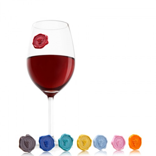 Vacu Vin Classic Grapes znaczniki do szklanek i kieliszkw, 8 szt