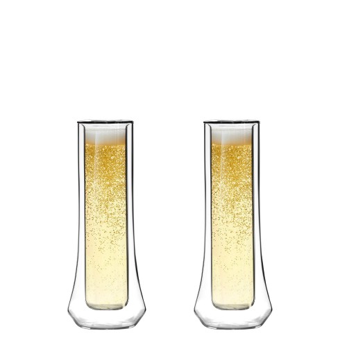 Vialli Design Soho Komplet 2 kieliszkw do szampana z podwjn ciank