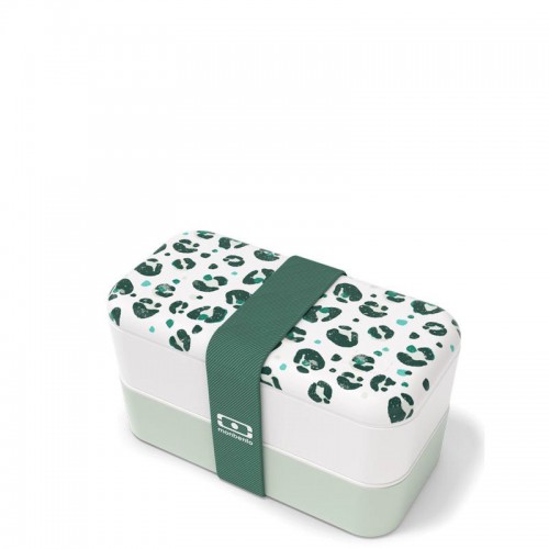 Monbento Bento Original, Graphic Leopard Green Lunchbox